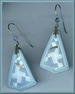 Artful Light Blue Geometrics Earrings