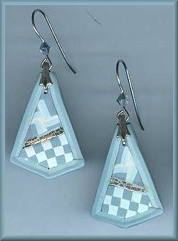 Artful Light Blue Geometrics Earrings