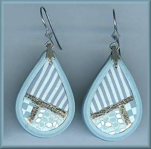 Artful Light Blue Geometrics Earrings