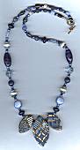 Artful Navy Geometrics Necklace