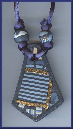 Artful Navy Geometrics Pendant