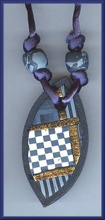 Artful Navy Geometrics Pendant