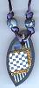 Artful Navy Geometrics Pendant