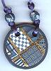 Artful Navy Geometrics Pendant