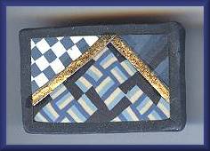 Artful Navy Geometrics Pin