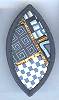 Artful Navy Geometrics Pin
