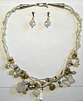 Artful Ivory White Charmed Necklace Set