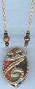 Artful Resin/Polymer Brown/Green/Black Necklace