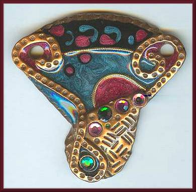 Artful Fuchsia/Teal Black Pin