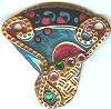 Artful Fuchsia/Teal Black Pin
