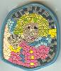 Artful Polymer Clay MicroMosaic Hello Pin