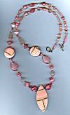 Artful Pink Geometrics Necklace