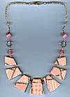 Artful Pink Geometrics Necklace