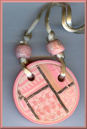 Artful Pink Geometrics Pendant