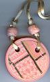 Artful Pink Geometrics Pendant