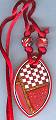 Artful Red Geometrics Pendant
