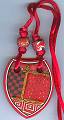 Artful Red Geometrics Pendant