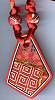 Artful Red Geometrics Pendant