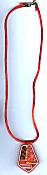Artful Red Geometrics Pendant
