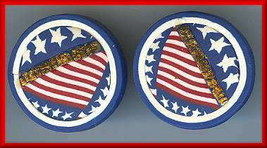 Artful Red White & Blue Earrings