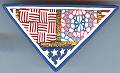 Artful Red White & Blue Pin