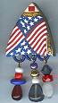 Artful Red White & Blue Pin