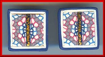 Artful Red White & Blue Earrings
