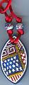 Artful Red White & Blue Pendant