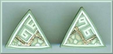 Artful Sea Green Geometrics Earrings