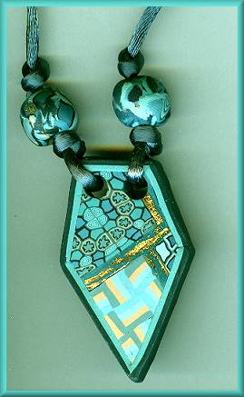 Artful Turquoise Geometrics Pendant