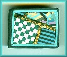 Artful Turquoise Geometrics Pin