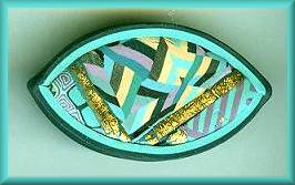 Artful Turquoise Geometrics Pin