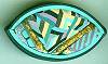 Artful Turquoise Geometrics Pin