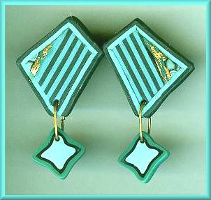 Artful Turquoise Geometrics Earrings