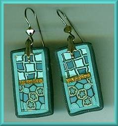 Artful Turquoise Geometrics Earrings