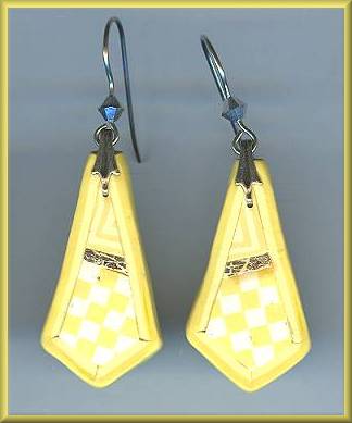 Artful Pale Yellow Geometrics Earrings