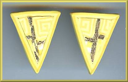 Artful Pale Yellow Geometrics Earrings