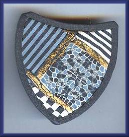 Artful Navy Geometrics Pin