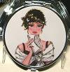 Audrey Compact Mirror in Lady With Clutch