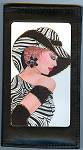 Audrey Leather Checkbook in Zebra Lady