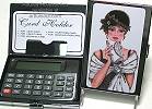 Audrey Card Case and Calculator in Lady With Clutch