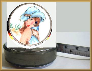 Audrey Tape Measure in Blue Cowgirl