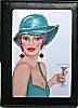 Audrey Leather Passport Holder in Martini Gal