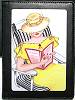 Audrey Leather Passport Holder in Reading in Yellow