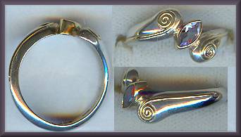 Steven Battelle 18kt/SS Tanzanite Ring