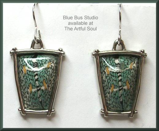 Blue Bus Alpine Framed Trapezoid Earrings
