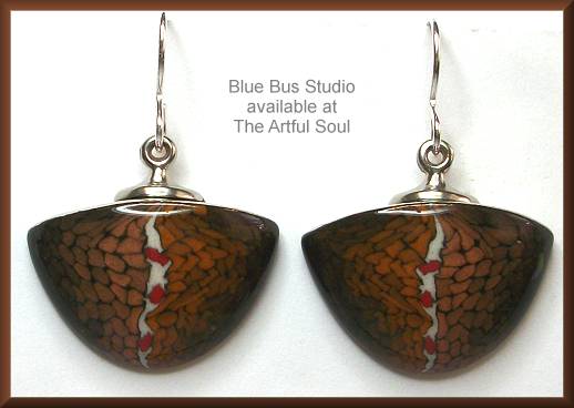 Blue Bus Apache Mountain Dangle Earrings