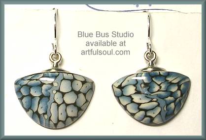Blue Bus Arctic Mountain Dangle Earrings