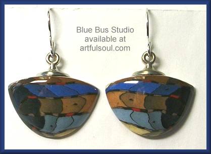 Blue Bus Canyon Mountain Dangle Earrings (retired)