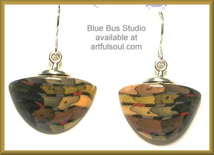 Blue Bus Delhi Mountain Dangle Earrings (retired)
